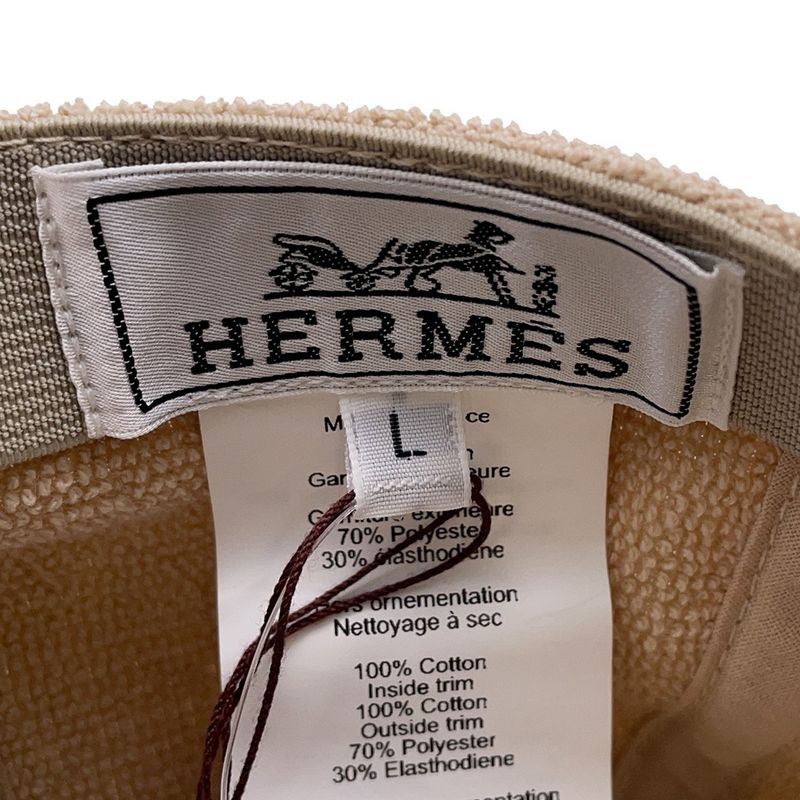 Hermes Cap Davis Yacht Cotton L Hat Sable
