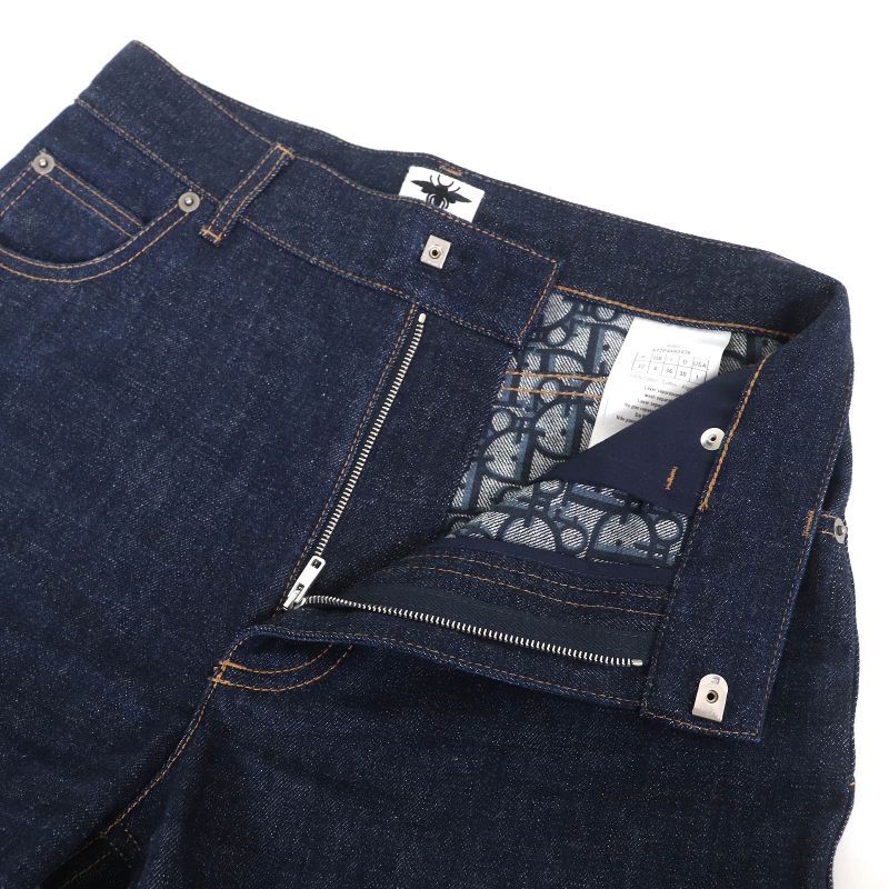 Christian DIOR 25SS 512p44a3426 100% Cotton Lined Oblique Logo Patch Denim