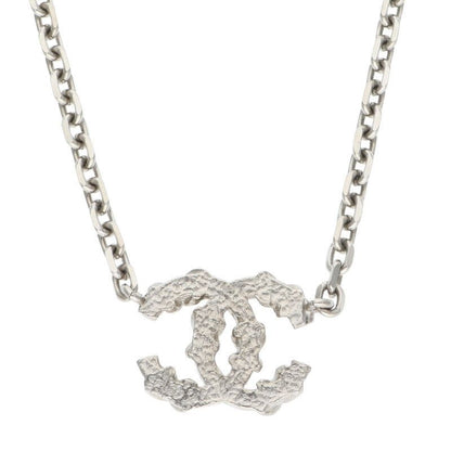 Chanel Coco Mark Silver Necklace Women