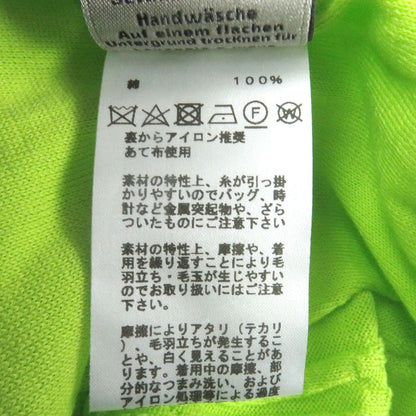 Hermes 2021 Horse Pattern Crew Neck Light Hand Long Sleeve Knit Sweater Lime