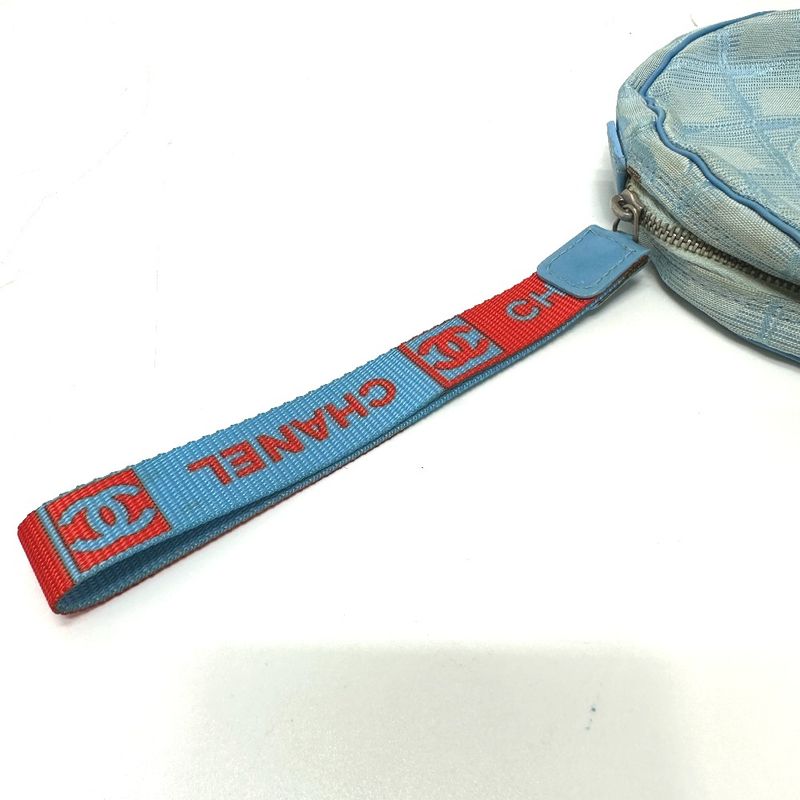 Chanel Pouch Round Nylon Blue