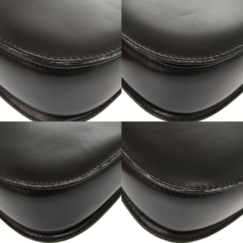 Gucci Lady Lock Leather Black Gold Hardware 000 46 0210 2WAY Handbag Black 0066