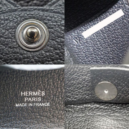 Hermes 041054ck Bastia Coin Purse Wallet Grimisty Dark Gray W Engraved