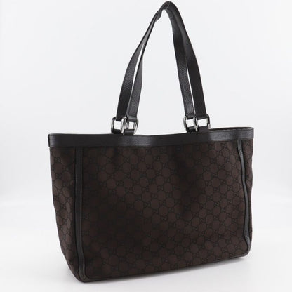 Gucci Abbey Line Outlet GG 268639 Nylon Canvas Brown Ladies Tote Bag