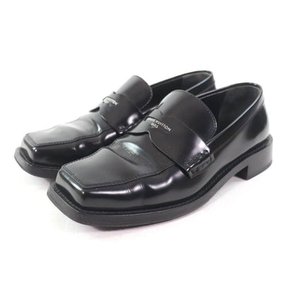 Louis Vuitton Connelly Line Logoed Square Toe Leather Coin Loafer Black