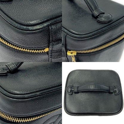Chanel Caviar Skin Vanity Bag Black 424897 Handbag