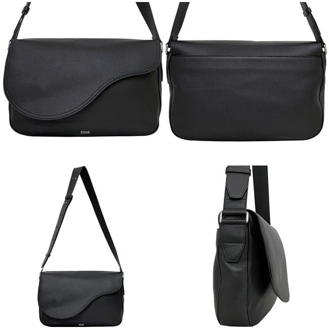Christian Dior Messenger Bag Black Homme Saddle