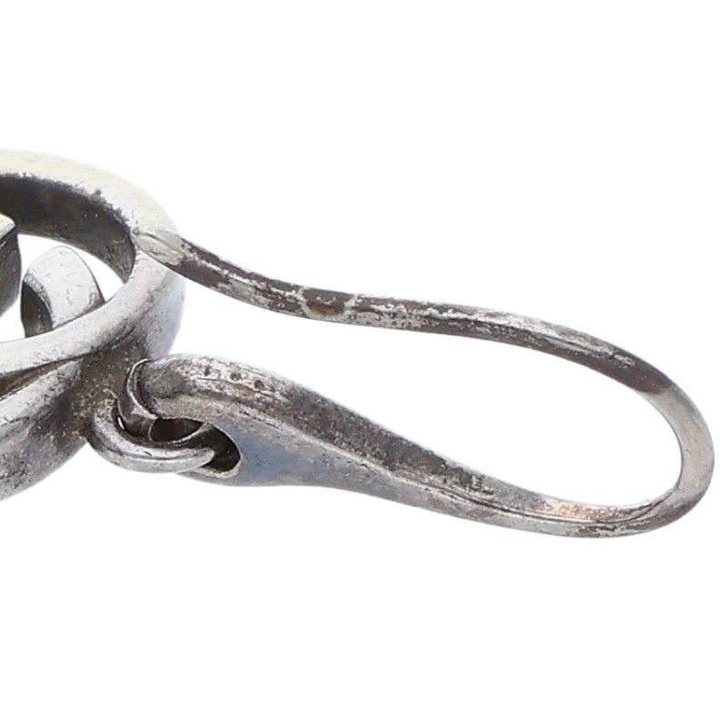 Gucci GG Logo Silver Earrings Men's