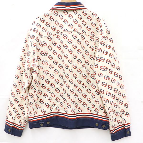 Gucci Denim Jacket Ca37394 Ca14517 100% Cotton Size Indicated 50 175 96a