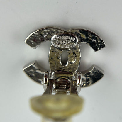 Chanel Coco Mark Accessories Earrings Silver 05V Vintage Women's