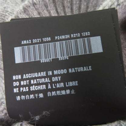 Prada 2021 P24m2h Virgin Wool Cashmere Blend Logo Design Long Sleeve Knit Top