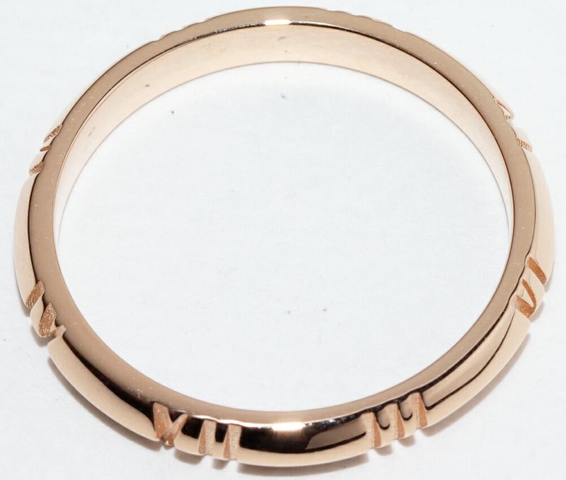 Tiffany & Co Ring 18K Pink Gold Atlas X Closed Narrow Ring Width 3mm (012in)