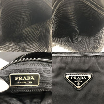 Prada Shoulder Bag Nylon Leather Black Ladies Men Fashion Vintage