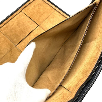 Bottega Veneta Maxi Intrecciato Arco Document Case Briefcase Calf Black Men's