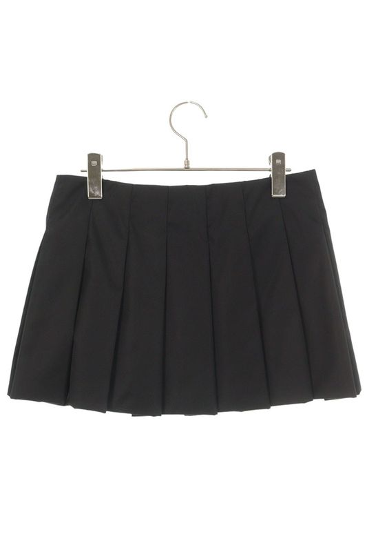 Prada 21h922 Triangle Logo Plate Linylon Skirt Women 36