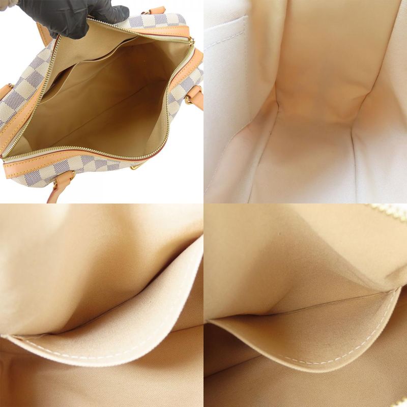 Louis Vuitton Tote Bag Stresa PM N42220 Damier Azure Nubuck White Gold Hardware