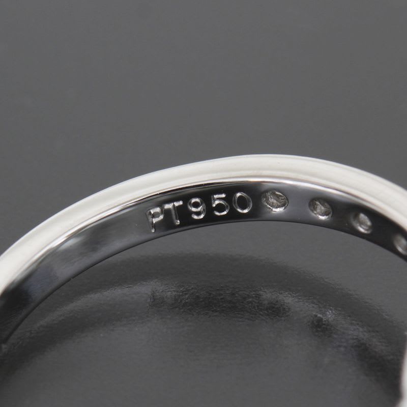 Tiffany & Co Half Eternity Diamond Circle Ring No 7.5 Pt950 2 mm E1639
