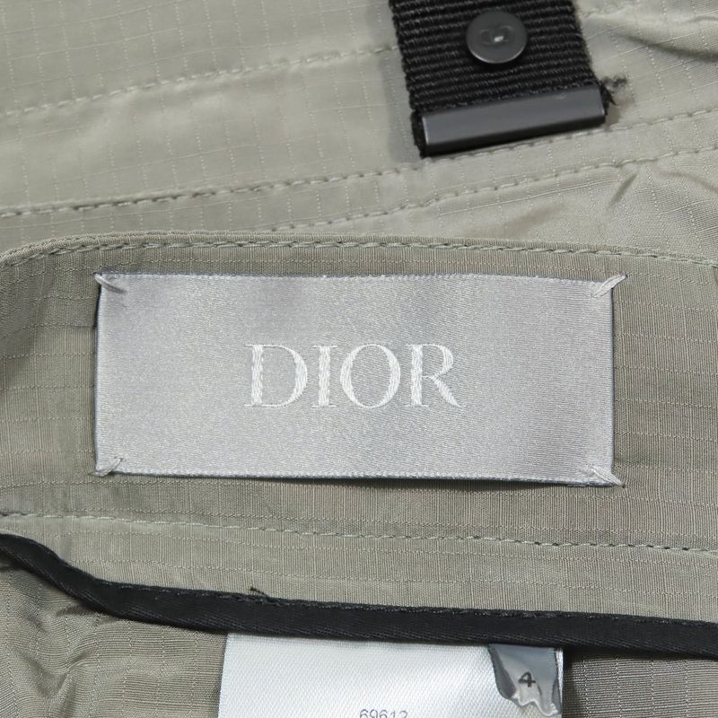 Unused 22ss DIOR Technical Ripstop Bermuda Shorts Half Pants Embroidered Logo