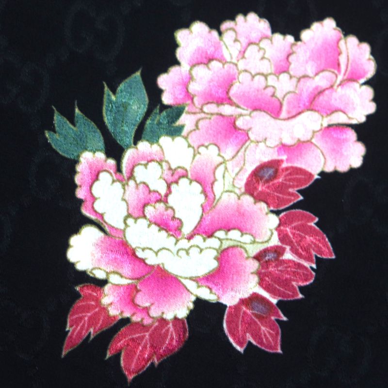 Gucci 624399 100% Silk GG Pattern Floral Shorts Black Pink 44 Made In Italy