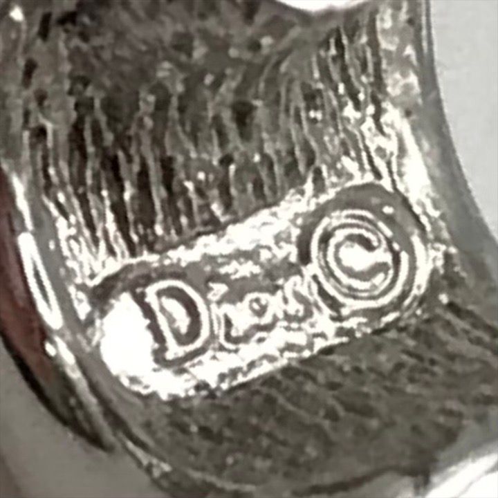 Dior Line Stone Silver Earrings