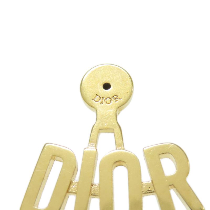 Christian DIOR Bee Motif Logo Earrings Metal Women