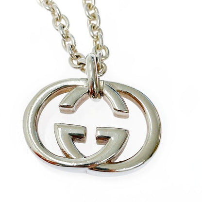 Gucci Silver Interlocking Necklace 25.8g 925 Engraved 337846 Necklace
