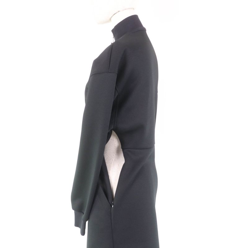 Prada 2023 P3k43 Jersey Dress With Triangle Charm Black 36 Made In Italy