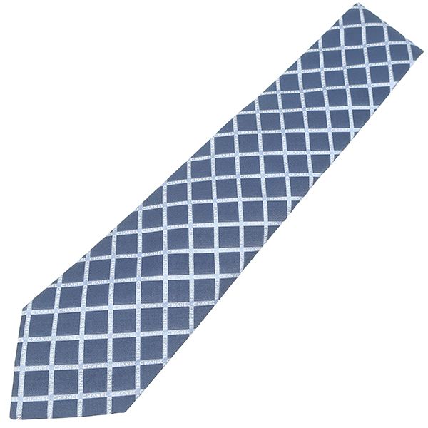 Chanel Necktie Chanel Logo 9cm (3.54in) Silk Navy Plaid