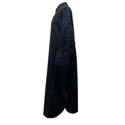 Hermes Dress Cotton Black Embroidery Shirt