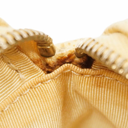 Chanel Shoulder Bag Matelasse Caviar Skin Beige Chien Pan Gold Hardware Women