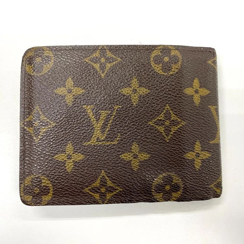 Louis Vuitton Monogram Portefeuille Florin Fold Wallet Pass Case M60026 Brown