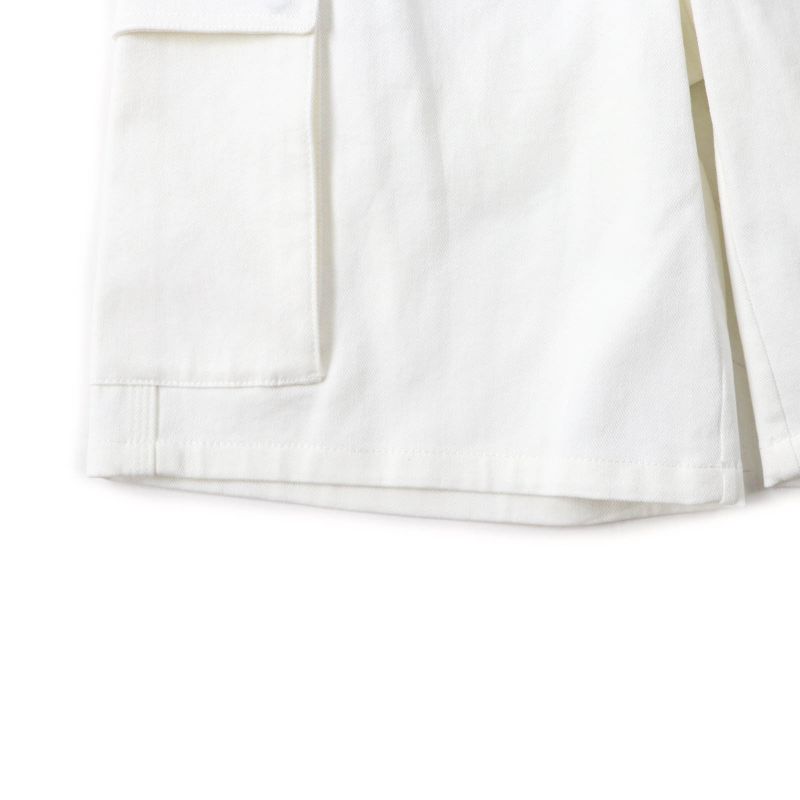 Christian DIOR 247p41a3339 DIOR VIBE Denim Cargo Pants With Logo Button White