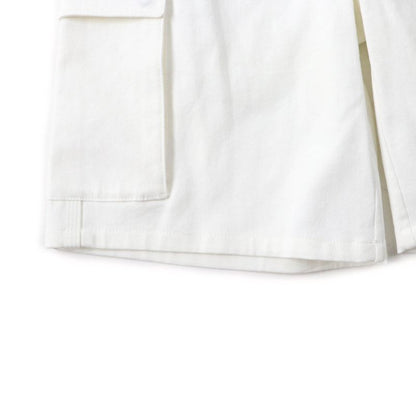 Christian DIOR 247p41a3339 DIOR VIBE Denim Cargo Pants With Logo Button White