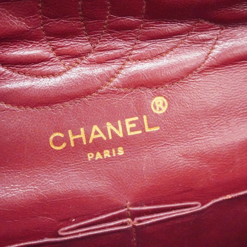 Chanel Shoulder Bag Matelasse Lambskin Black Gold Hardware Women