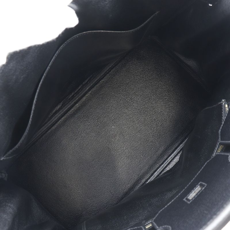 Hermes Birkin 35 Ardennes Black/gold Hardware □F Ladies Handbag