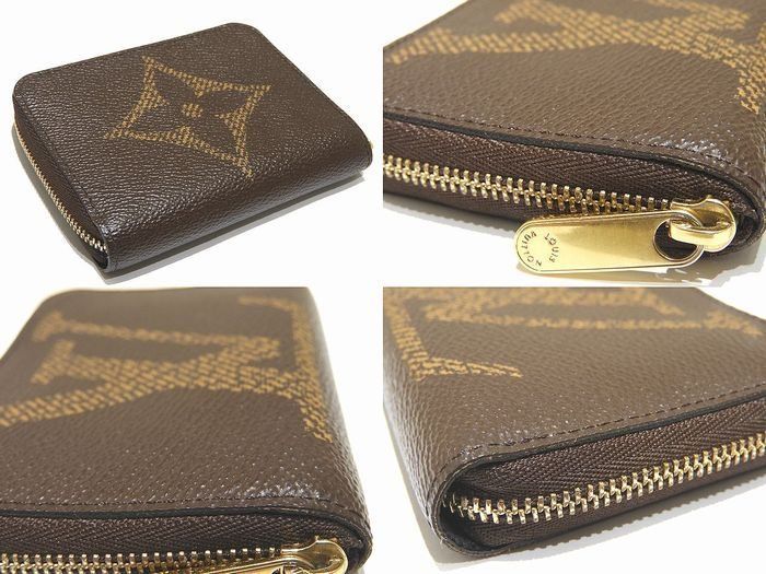 4 Louis Vuitton Zippy Coin Purse Monogram Giant M69354 Coin Case Brown Wallet ▼