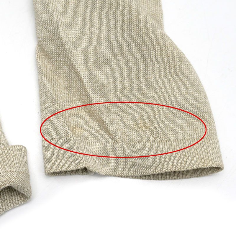 Hermes Silk Sweater Knit S Light Hand Beige