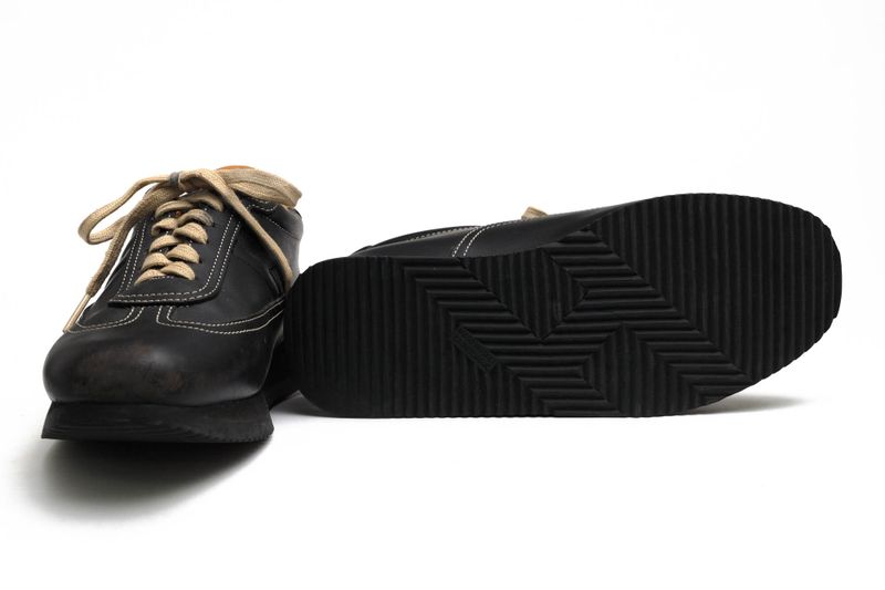 Hermes Shoes Sneakers Shoes Low Cut Ladies Women Leather Genuine Black Quick