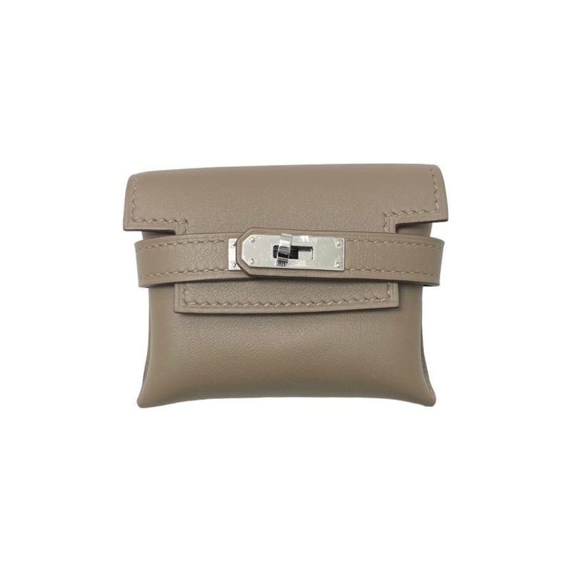 Hermes Shoulder Bag Kelly Move Engraved B Swift Etoupe Glazed Silver Hardware