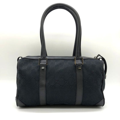 Gucci 0851 GG Canvas Handbag Mini Boston Black Ladies Men  Gift Fashion