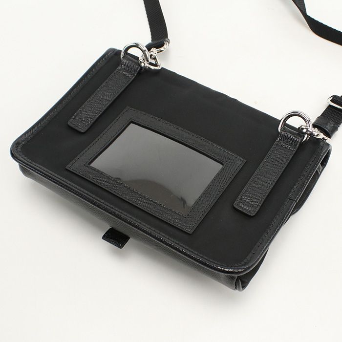 Prada 2zh108 Crossbody Shoulder Bag Nylon Saffiano Leather Men's