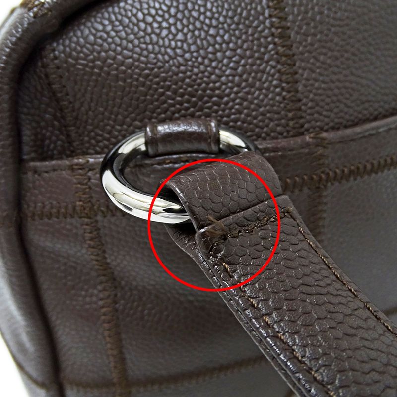 Chanel Bag Choco Bar Ladies Branded Handbag Shoulder Bag Caviar Skin Brown