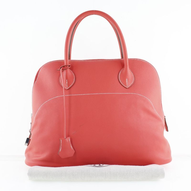 Hermes Bolide Relax 35 Sikkim Rose Jaipur Red □P Ladies Handbag