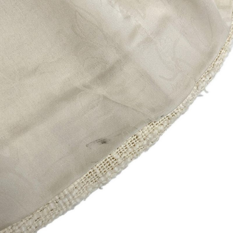 Chanel Dress Size 38 M Women - P43891 Ivory White And Silver Long Sleeves Knee