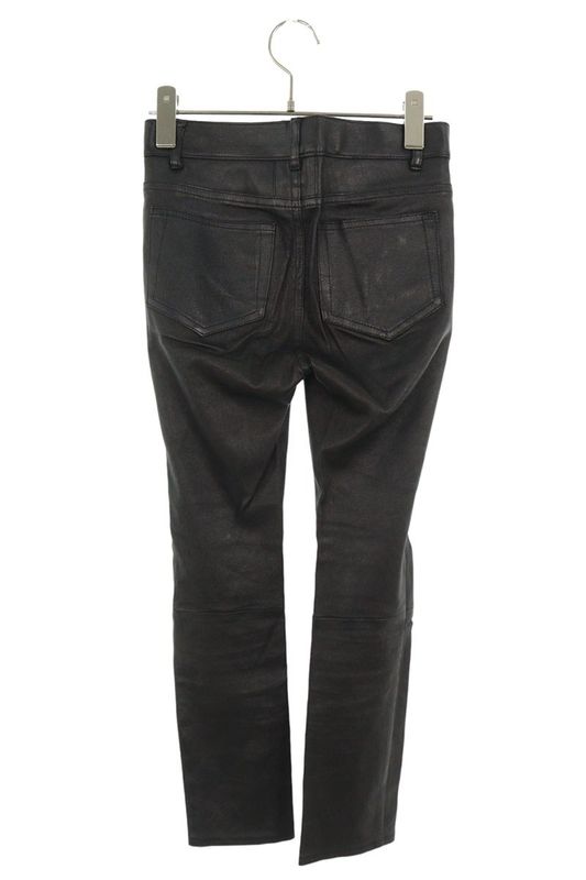 Saint Laurent Paris 369585 Y5ye2 Leather Skinny Long Pants Women 34