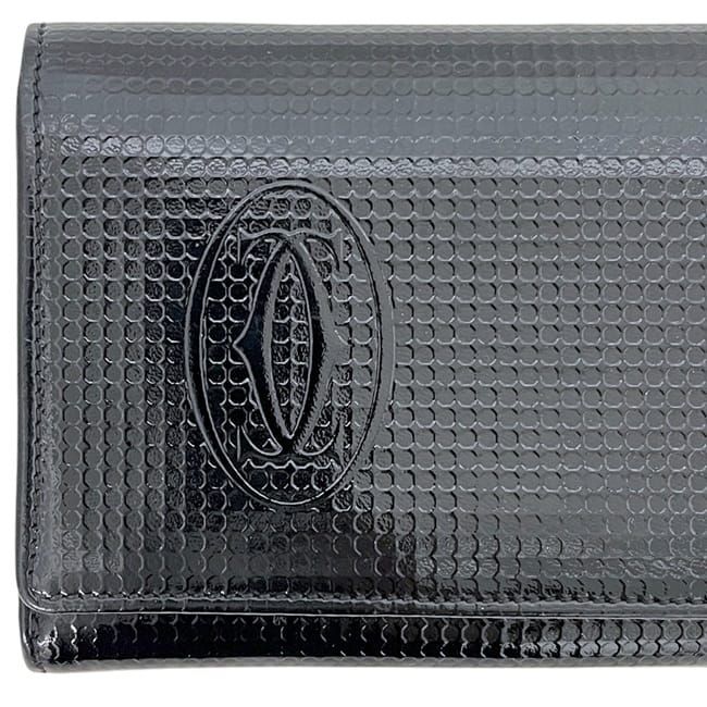 Cartier Bifold Wallet Black Happy Birthday Excellent Condition