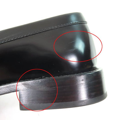 Louis Vuitton Connelly Line Logoed Square Toe Leather Coin Loafer Black