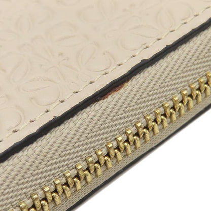 Loewe Long Wallet Repeat Zip Around Calfleather Light Oats Gold Hardware