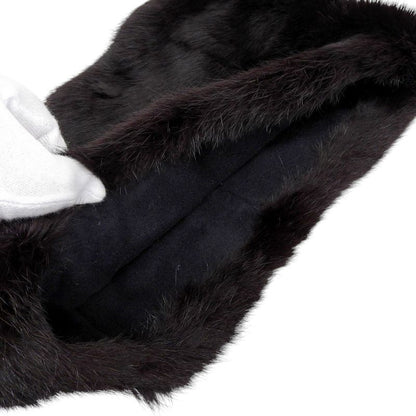 Celine 2 4b13/4798 100% Lapin Fur Neck Warmer Snood Dark Brown TU Made In