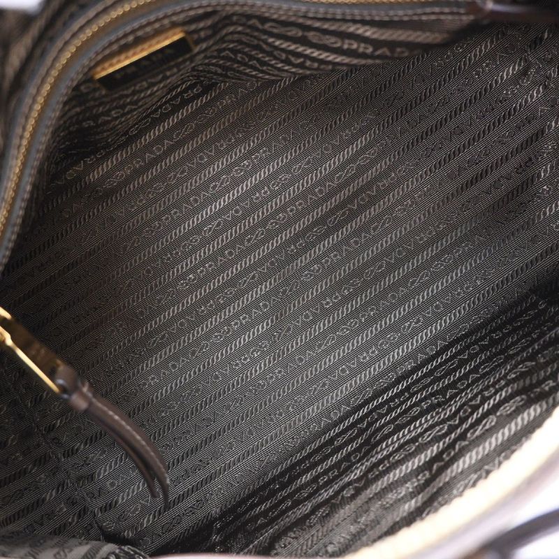 Prada Shoulder Hand Bag 2way Canvas Leather Brown 31ka941